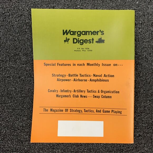 Wargamer’s Digest Magazine Vol #3 #6 April 1976 Strategy Infantry 1943 Battle - Picture 2 of 5